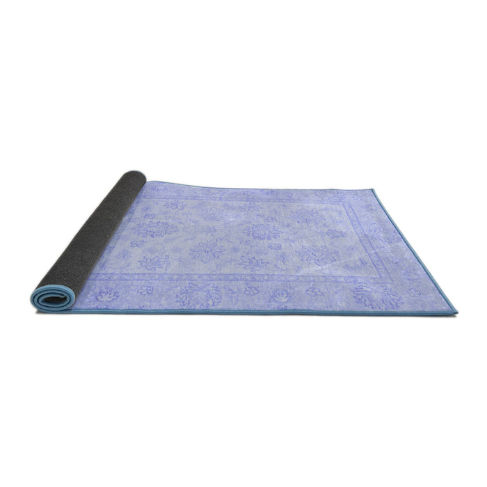 Sideview of Oriental Blue Traditional Rug, abs747blu
