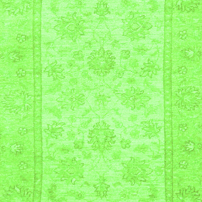 Machine Washable Oriental Green Traditional Area Rugs, wshabs747grn