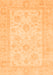 Machine Washable Oriental Orange Traditional Area Rugs, wshabs747org