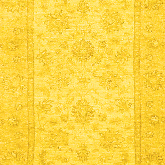 Machine Washable Oriental Yellow Traditional Rug, wshabs747yw