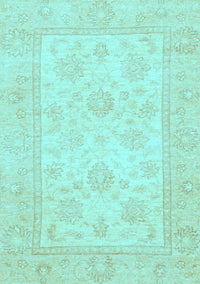 Oriental Light Blue Traditional Rug, abs747lblu