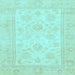 Square Oriental Light Blue Traditional Rug, abs747lblu