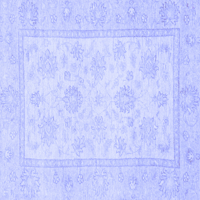 Square Oriental Blue Traditional Rug, abs747blu