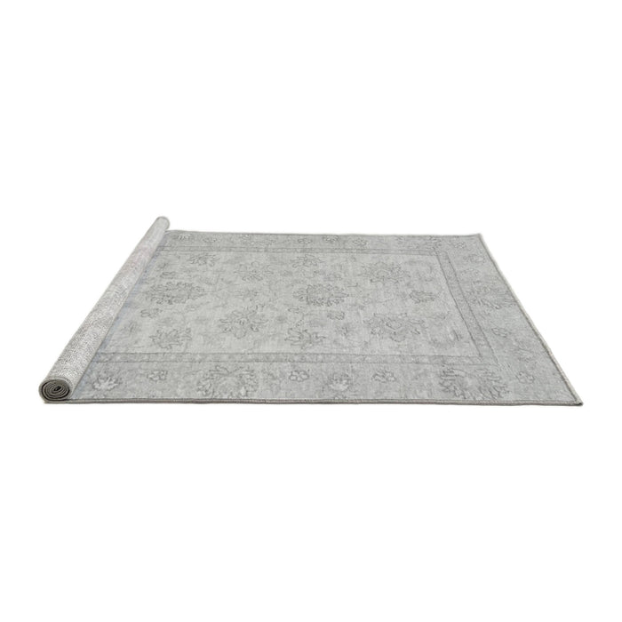 Sideview of Machine Washable Oriental Gray Traditional Rug, wshabs747gry