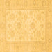 Square Oriental Brown Traditional Rug, abs747brn