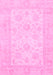 Machine Washable Oriental Pink Traditional Rug, wshabs747pnk