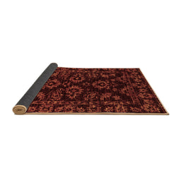 Sideview of Abstract Brown Modern Rug, abs748brn