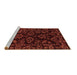 Sideview of Machine Washable Abstract Brown Modern Rug, wshabs748brn