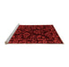 Sideview of Machine Washable Abstract Orange Modern Area Rugs, wshabs748org