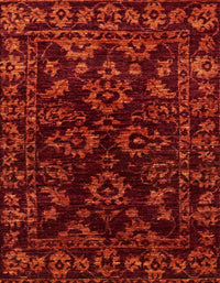 Machine Washable Abstract Crimson Red Rug, wshabs748