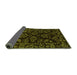 Sideview of Abstract Green Modern Rug, abs748grn