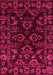 Machine Washable Abstract Pink Modern Rug, wshabs748pnk