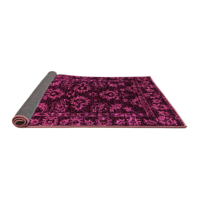 Sideview of Abstract Purple Modern Rug, abs748pur