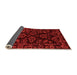 Sideview of Abstract Orange Modern Rug, abs748org