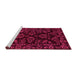 Sideview of Machine Washable Abstract Pink Modern Rug, wshabs748pnk