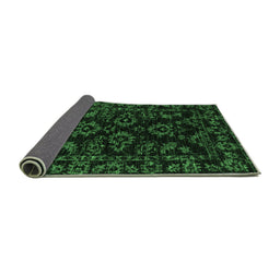 Sideview of Abstract Emerald Green Modern Rug, abs748emgrn