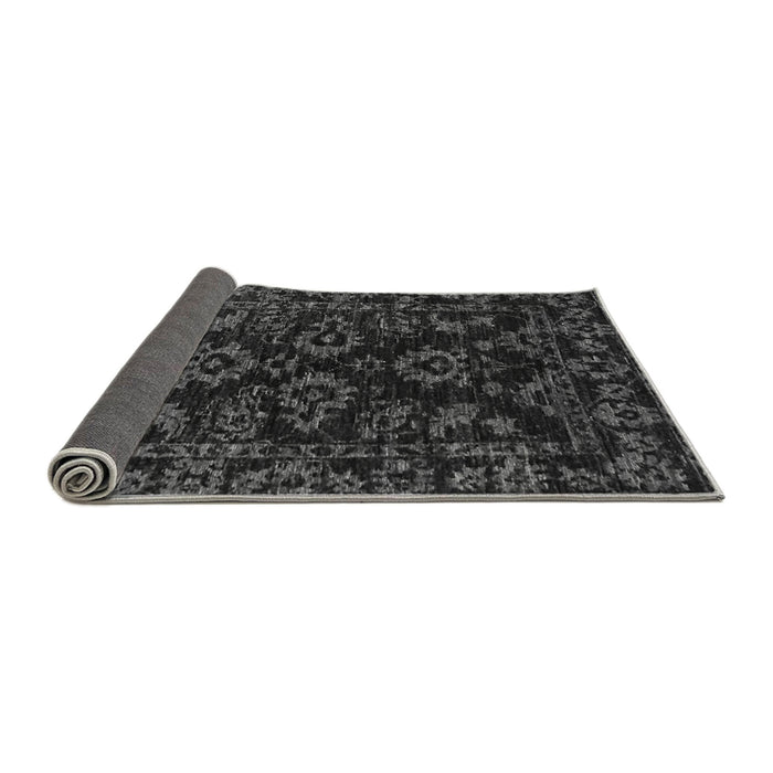 Sideview of Abstract Gray Modern Rug, abs748gry