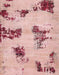 Abstract Deep Rose Pink Modern Rug, abs749