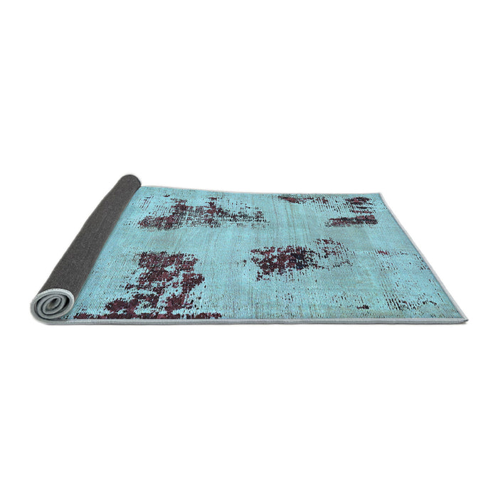 Sideview of Abstract Light Blue Modern Rug, abs749lblu