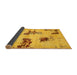 Sideview of Abstract Yellow Modern Rug, abs749yw