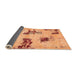 Sideview of Abstract Orange Modern Rug, abs749org