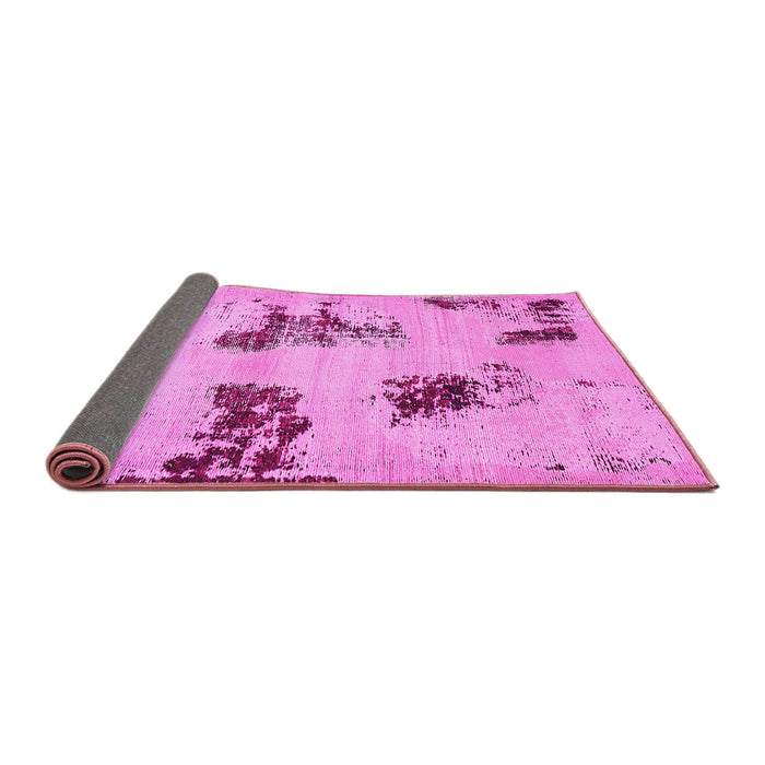 Sideview of Abstract Pink Modern Rug, abs749pnk