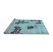 Sideview of Machine Washable Abstract Light Blue Modern Rug, wshabs749lblu