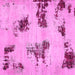 Square Abstract Pink Modern Rug, abs749pnk