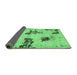 Sideview of Abstract Emerald Green Modern Rug, abs749emgrn