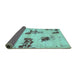 Sideview of Abstract Turquoise Modern Rug, abs749turq