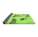 Sideview of Abstract Green Modern Rug, abs749grn