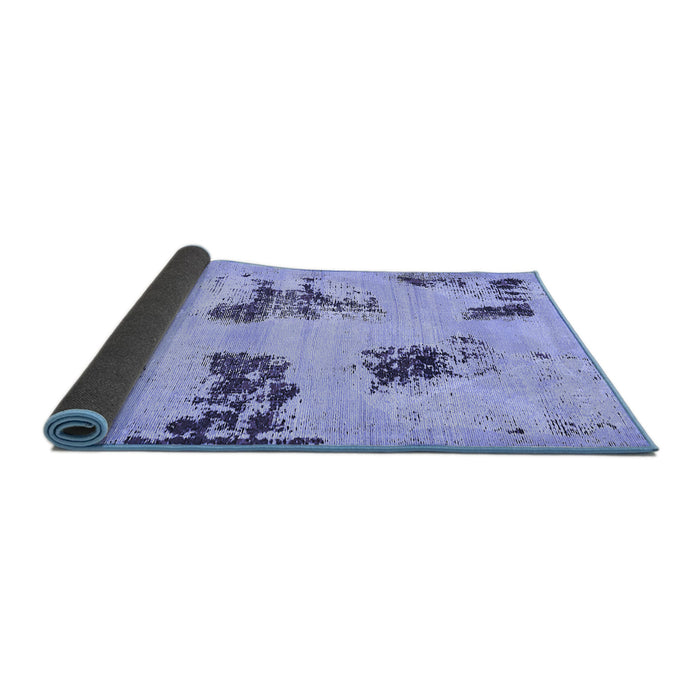 Sideview of Abstract Blue Modern Rug, abs749blu