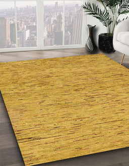 Machine Washable Abstract Sedona Brown Rug in a Family Room, wshabs74