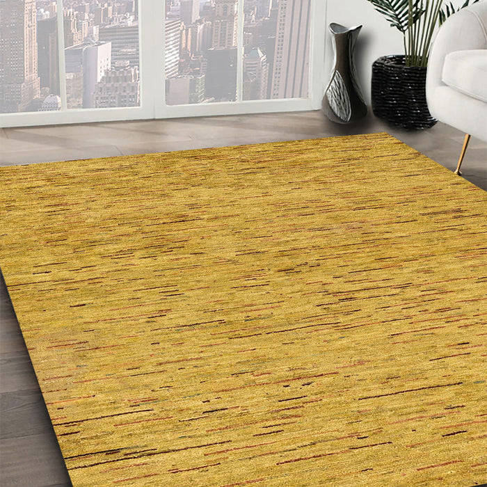 Machine Washable Abstract Sedona Brown Rug in a Family Room, wshabs74
