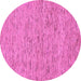 Round Machine Washable Abstract Purple Modern Area Rugs, wshabs74pur