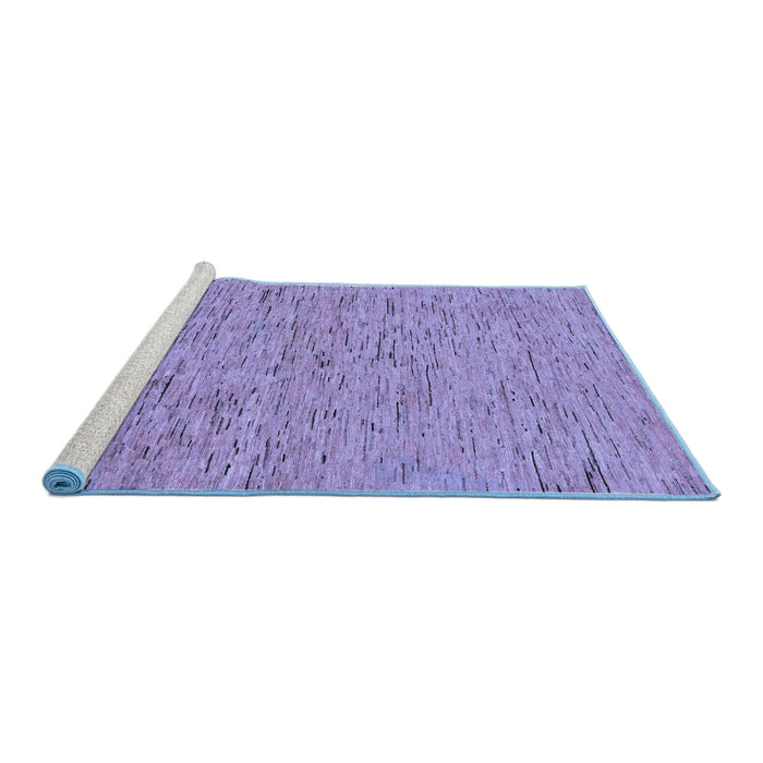 Sideview of Machine Washable Abstract Blue Modern Rug, wshabs74blu
