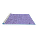 Sideview of Machine Washable Abstract Blue Modern Rug, wshabs74blu