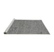 Sideview of Machine Washable Abstract Gray Modern Rug, wshabs74gry