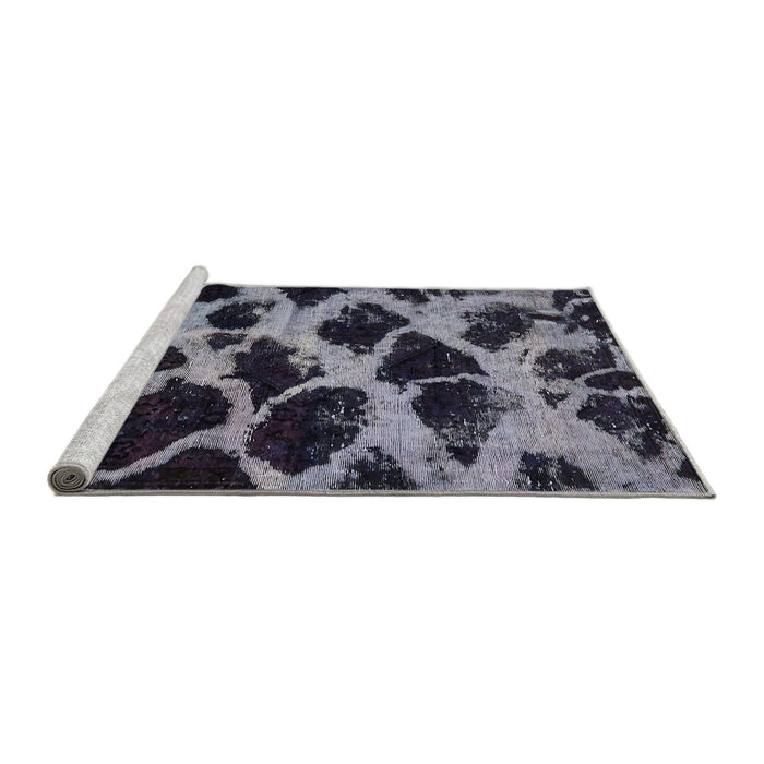 Sideview of Machine Washable Abstract Dark Gray Rug, wshabs750