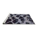 Sideview of Machine Washable Abstract Dark Gray Rug, wshabs750