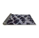 Sideview of Abstract Dark Gray Modern Rug, abs750