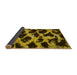 Sideview of Abstract Yellow Modern Rug, abs750yw