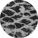 Round Abstract Gray Modern Rug, abs750gry