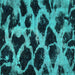 Square Abstract Turquoise Modern Rug, abs750turq