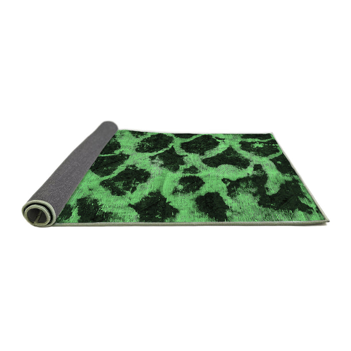 Sideview of Abstract Emerald Green Modern Rug, abs750emgrn