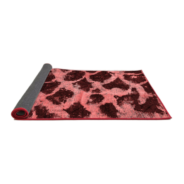Abstract Red Modern Area Rugs