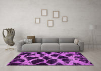 Machine Washable Abstract Pink Modern Rug, wshabs750pnk