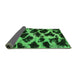 Sideview of Abstract Green Modern Rug, abs750grn