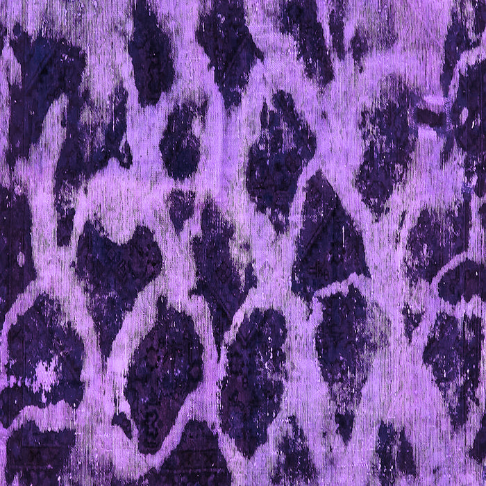 Square Machine Washable Abstract Purple Modern Area Rugs, wshabs750pur