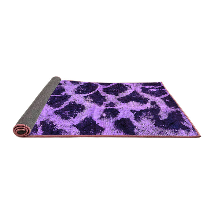 Sideview of Abstract Purple Modern Rug, abs750pur